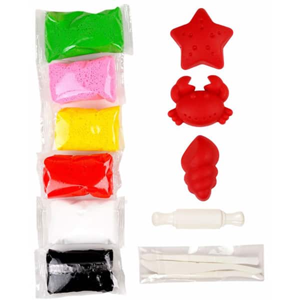 Massa de modelar Kit Fundo do Mar 60g 13701 Make+ PT 1 UN