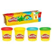 Massa de Modelar Play-Doh, 4 Potes, Cores Sortidas, G2555, Hasbro - CX 1 UN