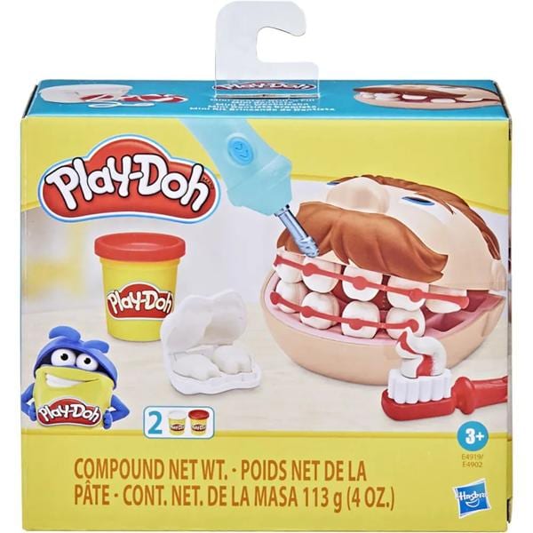 Massa de modelar, Play-Doh, Brincando de dentista, E4919, Hasbro - CX 1 UN