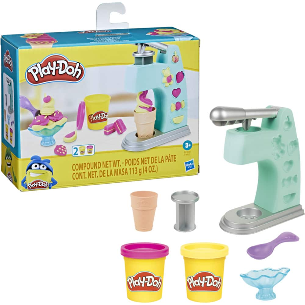 Massinha Play-Doh Mini Kit Cobertura Sorvete - F0654 - Hasbro, Massinha  branca e rosa