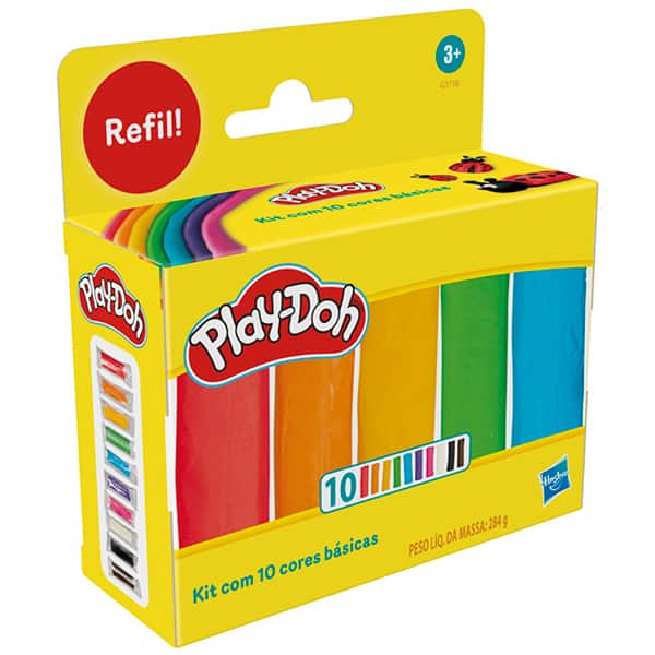 Massa para modelar Play Doh, 10 cores, 284g, Hasbro - CX 1 UN
