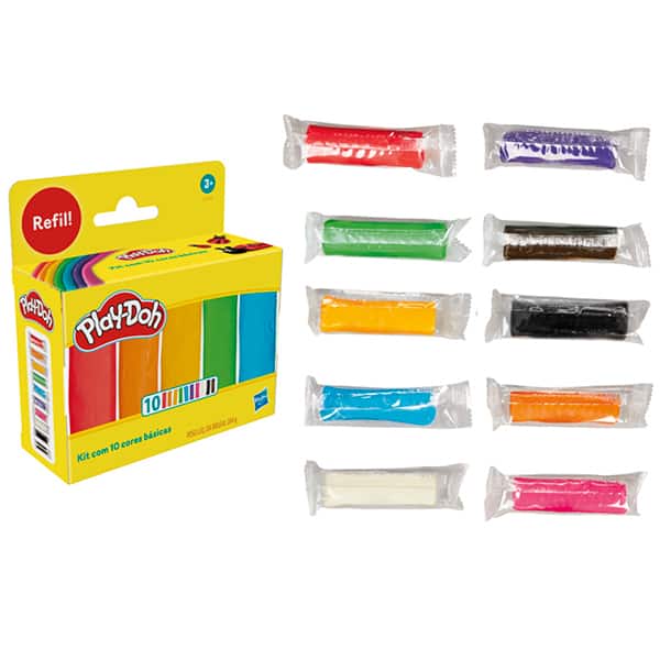 Massa para modelar Play Doh, 10 cores, 284g, Hasbro - CX 1 UN