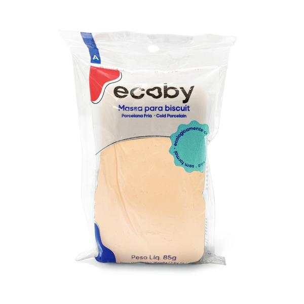 Massa de biscuit, porcelana fria, 85g, Natural, 0017, Ecoby - PT 1 UN