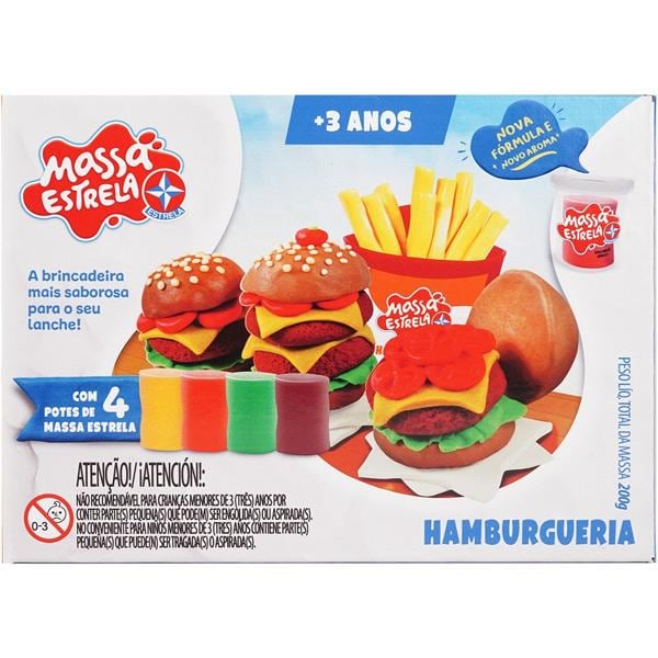 Massa de modelar Hamburgueria, 1001301400, Estrela - CX 1 UN