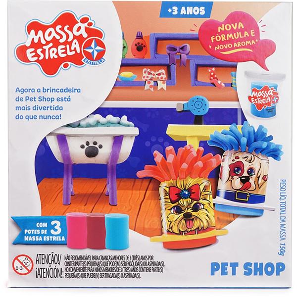 Massa de modelar, Petshop, 1001301400, Estrela - CX 1 UN