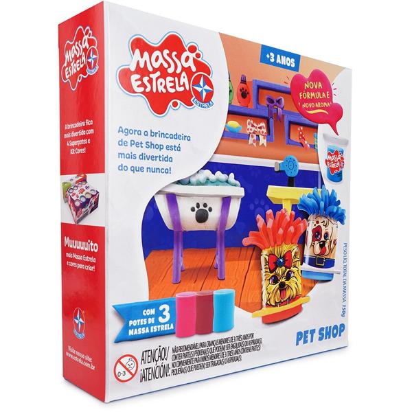 Massa de modelar, Petshop, 1001301400, Estrela - CX 1 UN