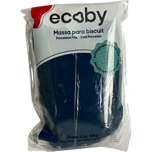 Massa de Biscuit (Porcelana Fria), Azul Marinho, 85g, Ecoby - PT 1 UN