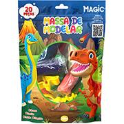 Massa de modelar Dinossauros, com 12 cores, 019209, Magic PT 1 UN PT 1 UN