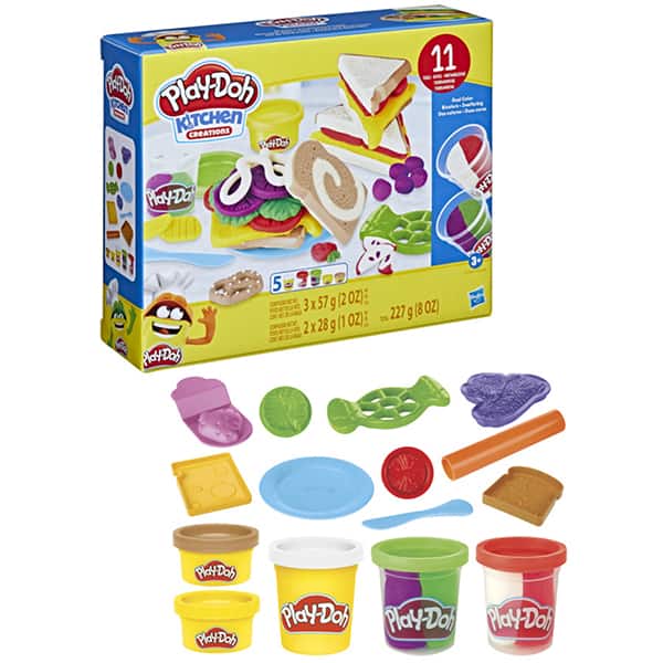Massa de modelar Play Doh Sanduiches Coloridos, F5746, Hasbro - CX 1 UN