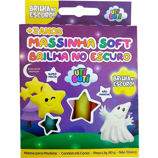 Massa p/modelar 90g c/6 cores soft brilha 006004 Giotto CX 1 UN Massa p/modelar 90g c/6 cores soft brilha 006004 Giotto CX 1 UN