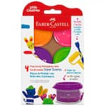 Massa de Modelar com Brilho Neon, Little Creatives, 4 Cores + Acessórios, 50g, Faber-Castell - CX 4 UN
