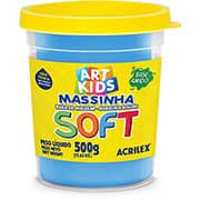 Massa p/modelar 500g soft azul 109 Acrilex PO 1 UN