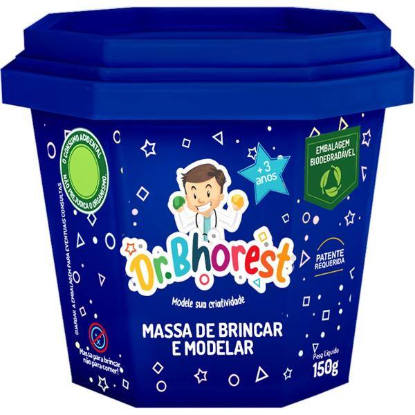 Massinha para Modelar e Brincar 150g, Azul, MB01AZ, Dr. Bhorest - PT 1 UN