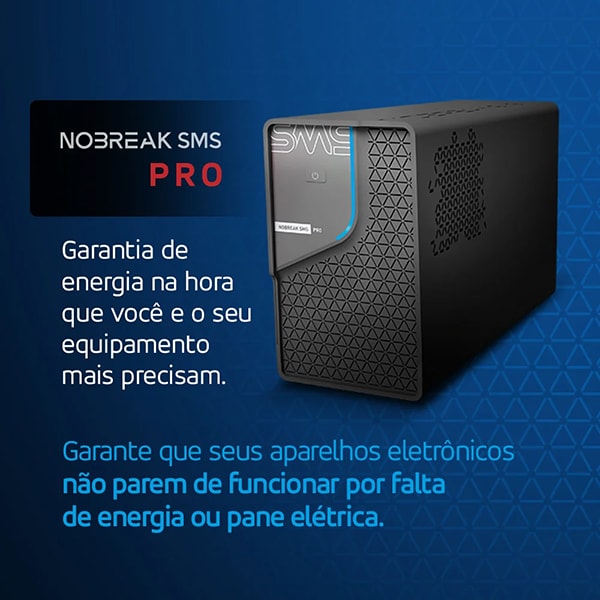 Nobreak Pro 1500va, 8 tomadas, bivolt, 0029401, SMS - CX 1 UN