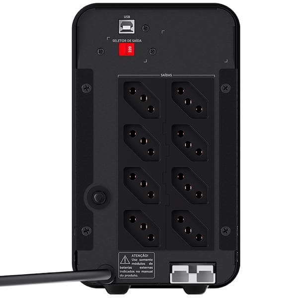 Nobreak Senoidal Attiv, 1800VA, 8 tomadas, Bivolt, Intelbras - CX 1 UN