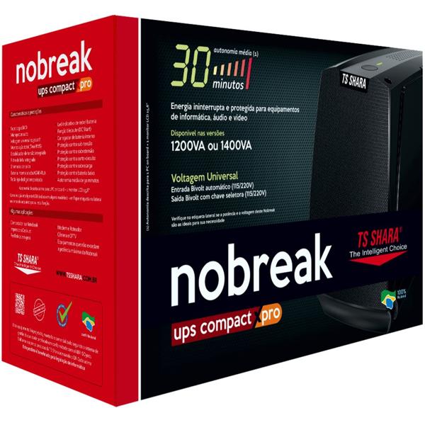 Nobreak Ups Compact Xpro, 1200va, 6 tomadas, bivolt, 4402, Ts Shara - CX 1 UN