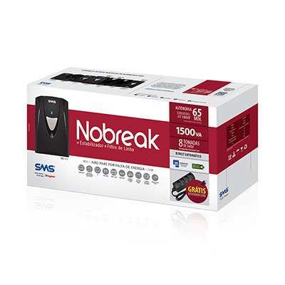 Nobreak Manager Net4+ 1500va 8 tomadas bivolt 27296, SMS - CX 1 UN