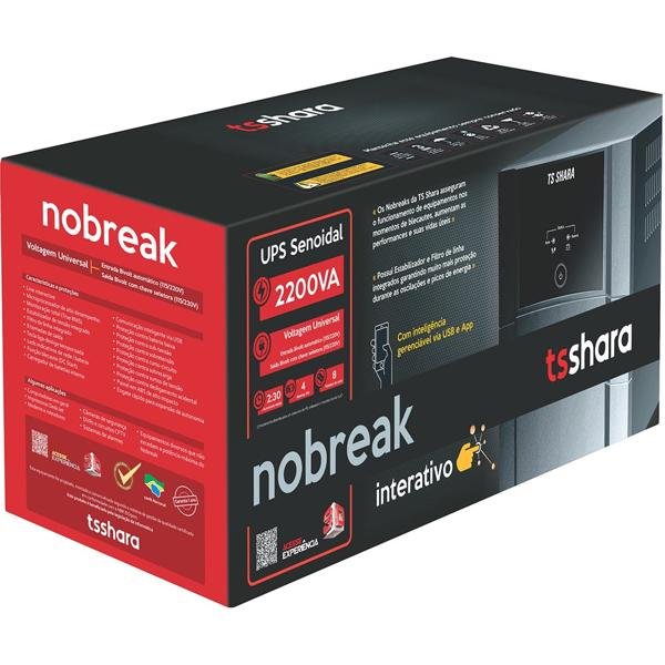 Nobreak UPS Senoidal 2200va 8 tom. bi 4222 Ts Shara CX 1 UN