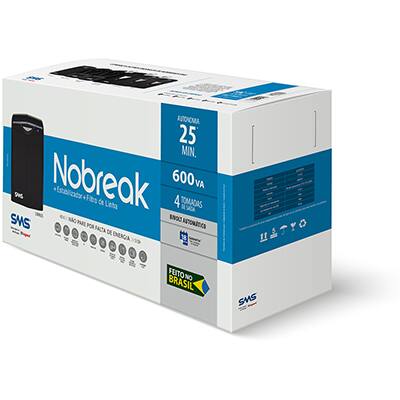 Nobreak Linnus 600va bivolt, 4 tomadas, 27453, SMS - CX 1 UN