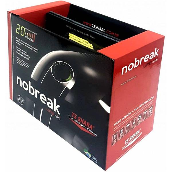 Nobreak UPS Mini 600va mono, 110v, 6 tomadas 4004, Ts Shara - CX 1 UN