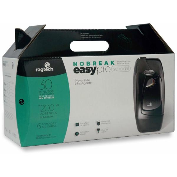 Nobreak Senoidal NEP 1200VA, Bivolt Automático, 6T, 1 Bat, Conector USB 4162, Ragtech - CX 1 UN