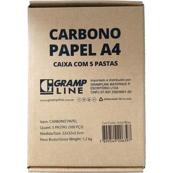 Papel carbono azul A4 GE-927 Gramp Line PT 100 FL