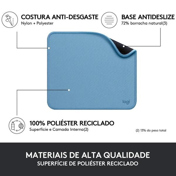 Mouse Pad Studios Series, 20 x 23cm, Azul Acinzentado, 956-000038, Logitech - CX 1 UN