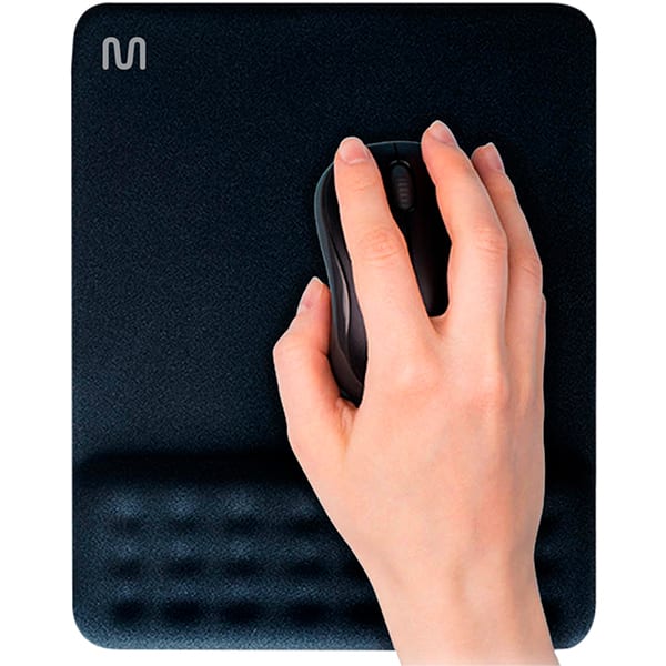 Mouse Pad com apoio de punho em gel, 24,5 x 29,5 cm, Preto, AC365, Multi - PT 1 UN
