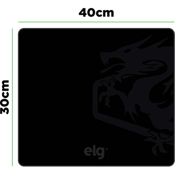 Mouse Pad Gamer, 400mm x 300mm x 3mm, Preto, MPMM, Elg - CX 1 UN