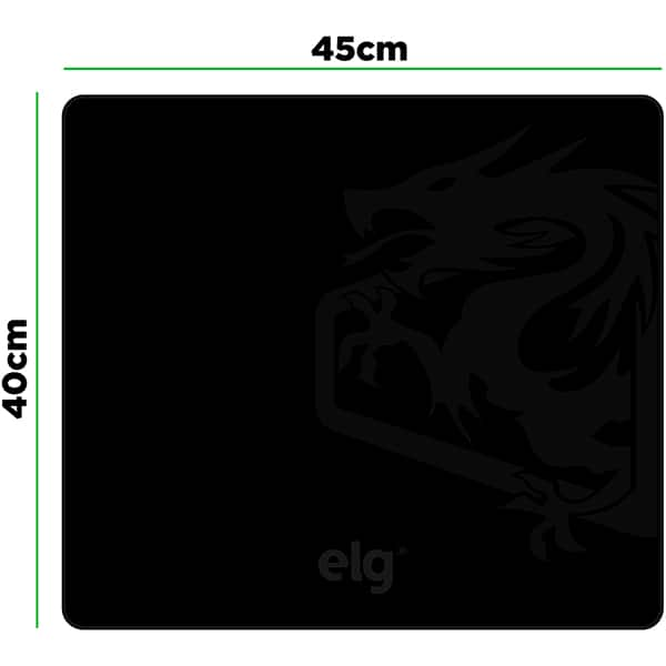 Mouse Pad Gamer Merak. 450mm x 400mm x 3mm, Preto, MPML, Elg - CX 1 UN