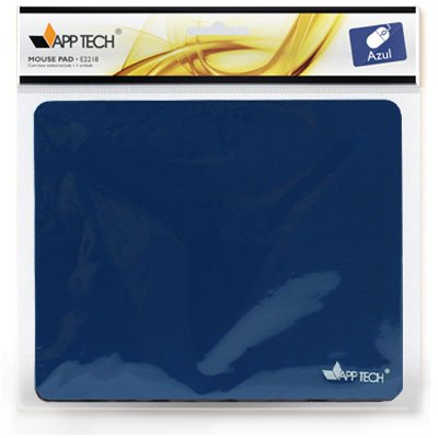 Mouse pad 18x22cm c/ base emborrachada azul APP-TECH PT 1 UN
