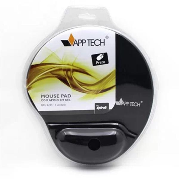 Mouse pad c/ apoio de punho em gel preto App-tech PT 1 UN