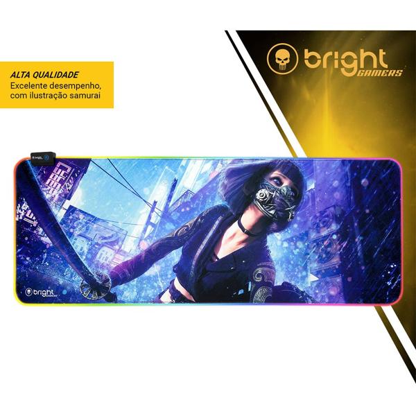 Mouse Pad Gamer LED, 80x30cm, MP003, Bright - CX 1 UN