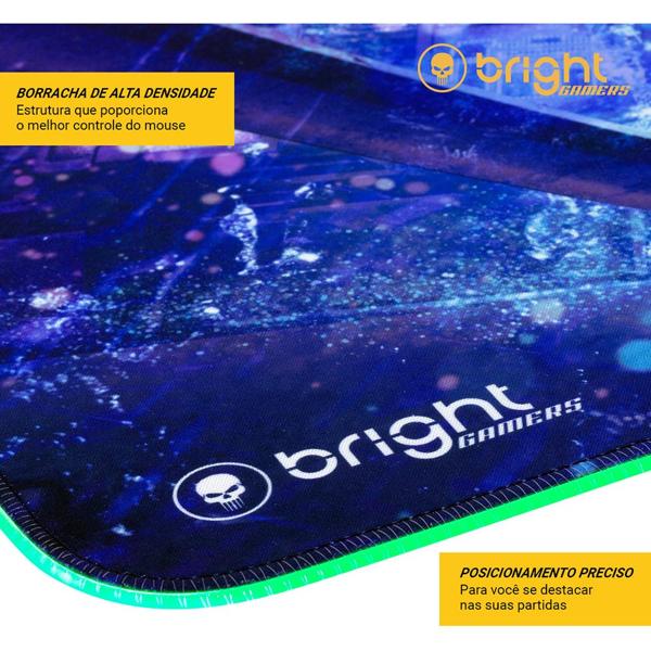 Mouse Pad Gamer LED, 80x30cm, MP003, Bright - CX 1 UN