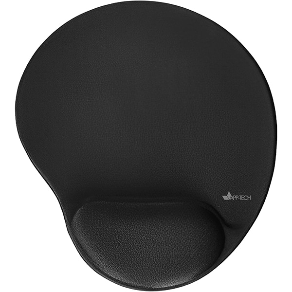 Mouse pad com apoio de punho em espuma, 20cm x 19cm, Preto, TEPF, App-Tech - PT 1 UN