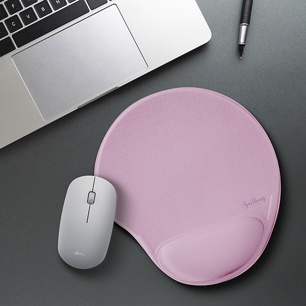 Mouse Pad com Apoio de Punho em Gel 29x24,5cm Soothing Rosa Pastel Spiral - PT 1 UN