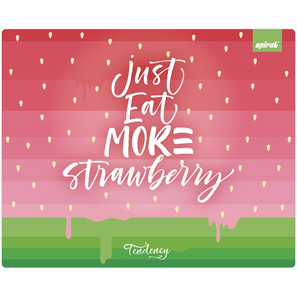 Mouse pad em pvc, Tendency Morango, 18cm x 22cm, App-Tech - PT 1 UN