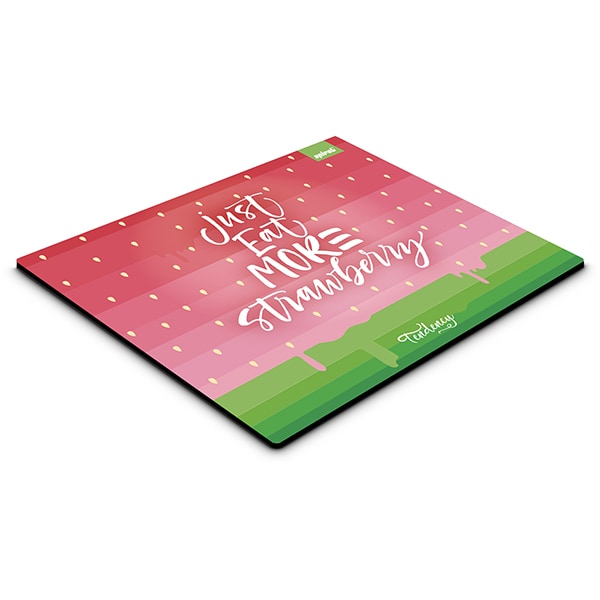 Mouse pad em pvc, Tendency Morango, 18cm x 22cm, App-Tech - PT 1 UN