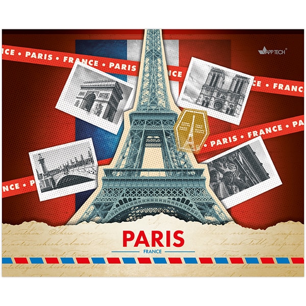 Mouse pad em pvc, Hard cover Paris, 18cm x 22cm, App-Tech - PT 1 UN