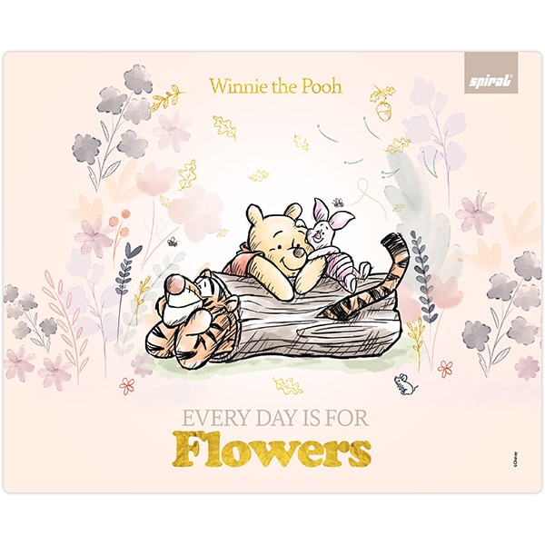 Mouse pad em pvc, Ursinho Pooh, 18cm x 22cm, Spiral - BT 1 UN