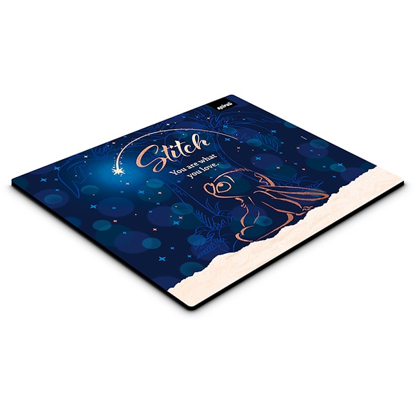 Mouse pad em pvc, Stitch, Estrela Cadente, 18cm x 22cm, Spiral - BT 1 UN