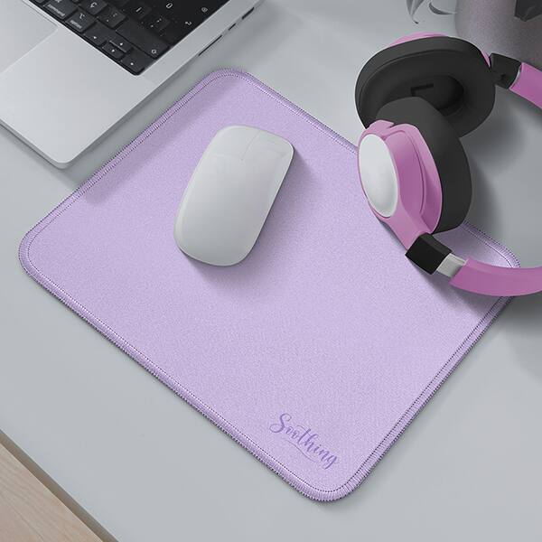 Mouse Pad 23x20 em Tecido com Base Emborrachada Soothing Lilás Pastel Spiral - PT 1 UN