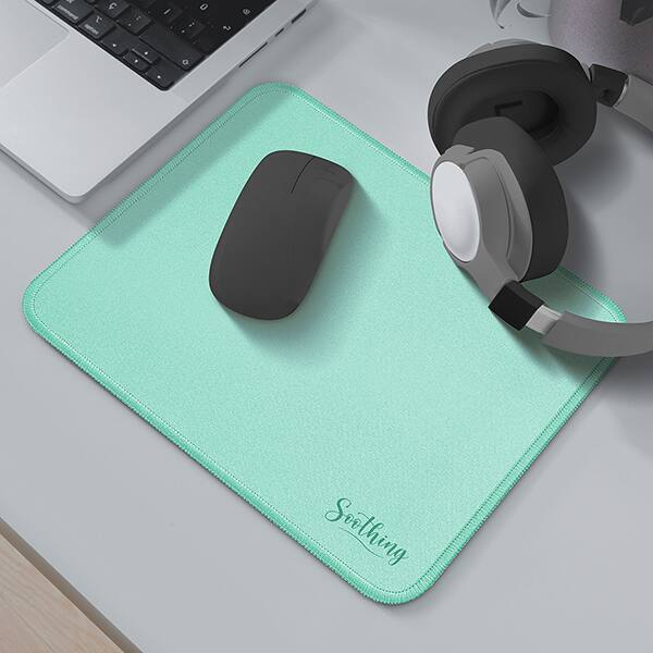 Mouse Pad 23x20 em Tecido com Base Emborrachada Soothing Verde Pastel Spiral - PT 1 UN