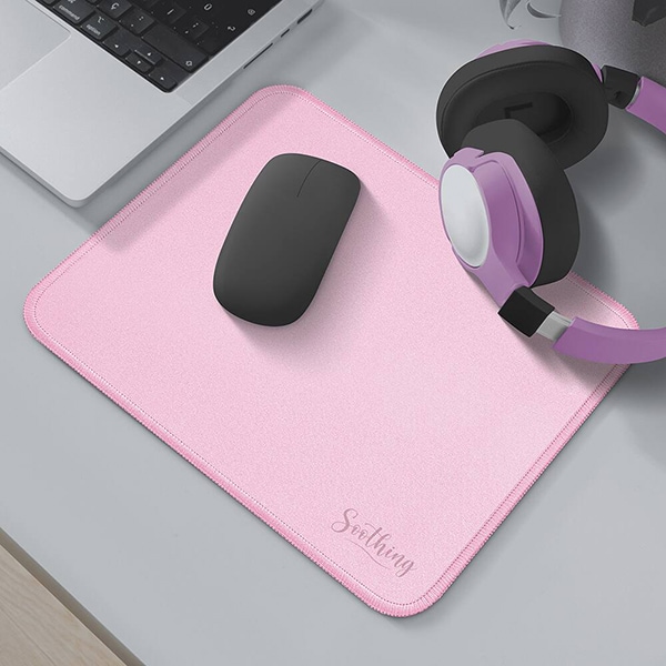 Mouse pad com base emborrachada, 23cm x 20cm, Rosa, Spiral Soothing - PT 1 UN