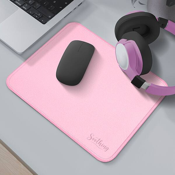 Mouse Pad 23x20 em Tecido com Base Emborrachada Soothing Rosa Pastel Spiral - PT 1 UN