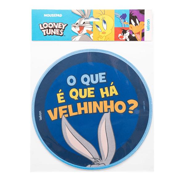 Mouse pad Looney Tunes Pernalonga, redondo, 26cm, 94606, Letron - PT 1 UN