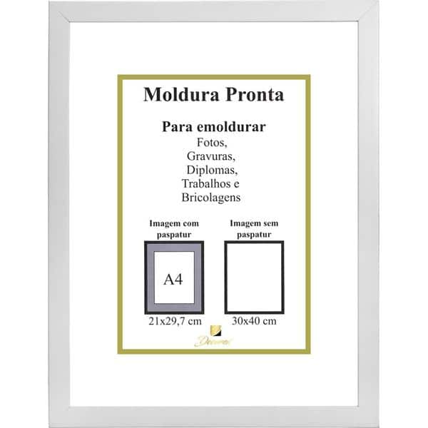 Moldura 30x40 para certificado branco - PRL3040 - Decorex CX 1 UN