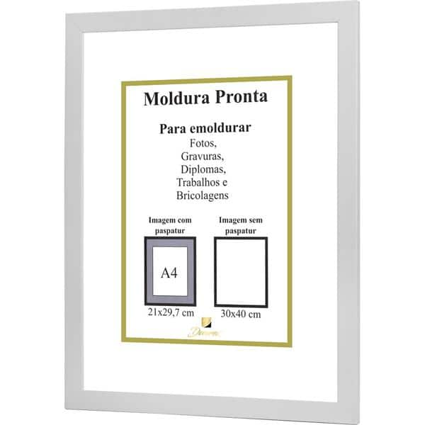 Moldura 30x40 para certificado branco - PRL3040 - Decorex CX 1 UN