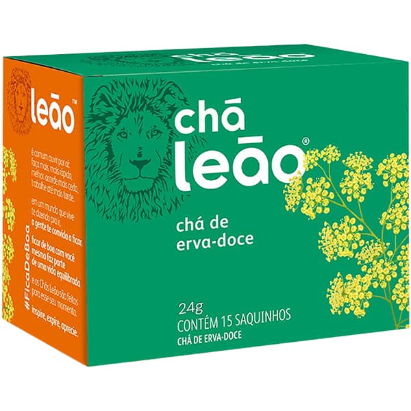 Chá Erva-Doce, 24g, Leão - CX 15 UN Chá Erva-Doce, 24g, Leão - CX 15 UN
