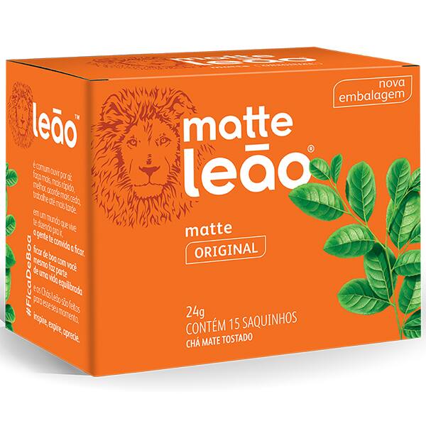 Chá Matte Original, 24g, Leão - CX 15 UN Chá Matte Original, 24g, Leão - CX 15 UN